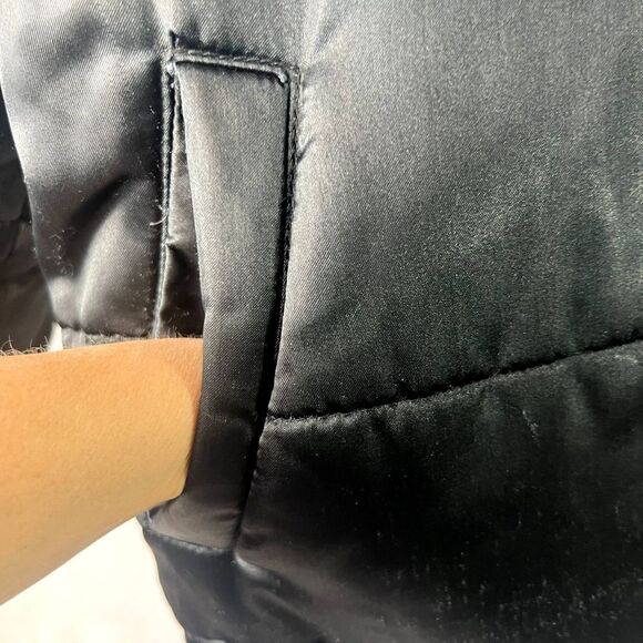 Greg Bell Faux Fur Collar Coat Black with Brown Fur Size‎ Small - Picture 6 of 13